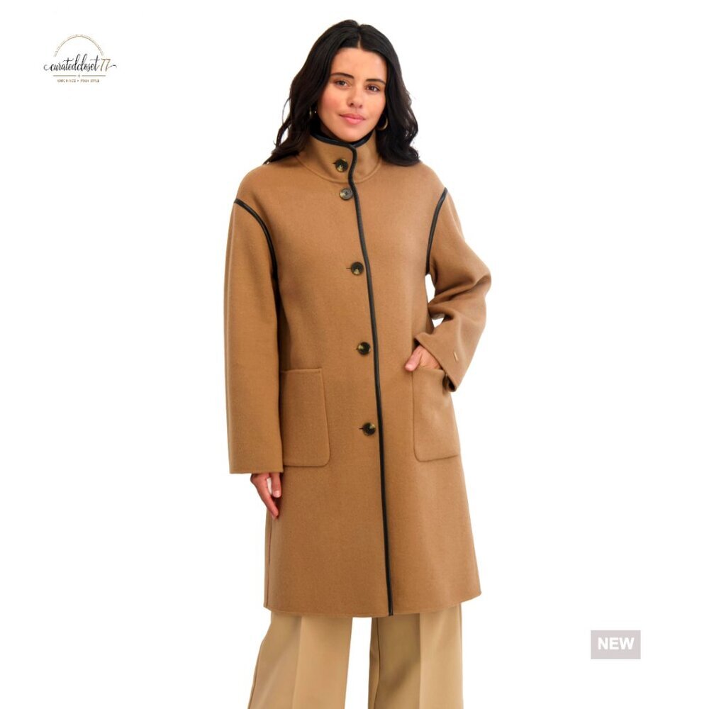 Oversized Wool Blend Coat Classic Elegant Minimal Chic Relaxed Fit Topper